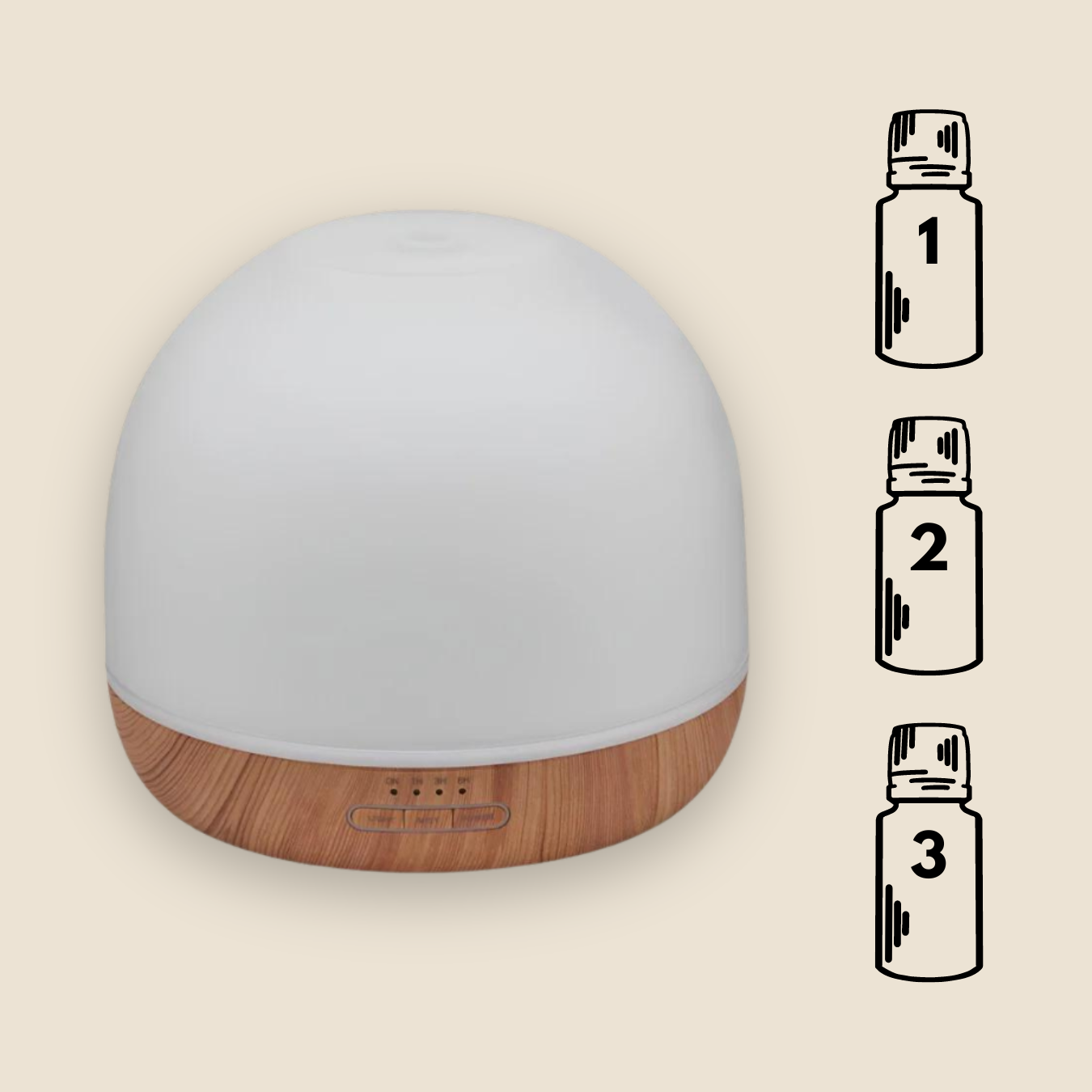 SET DIFUZOR PRO GLASS aromaterapie cu 3 uleiuri + 1 gratis