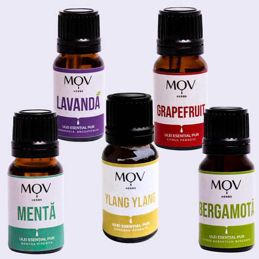 Set de Primavara - Ylang Ylang, Bergamotă, Lavandă, Grapefruit, Mentă