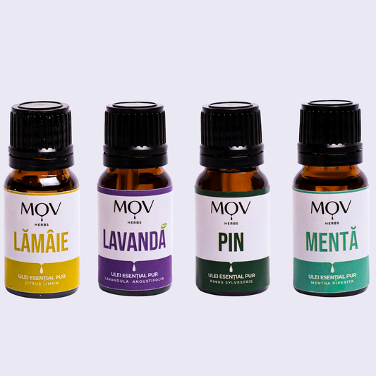 Set pentru Saună – Lămâie, Lavandă, Pin și Mentă